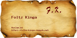 Foltz Kinga névjegykártya